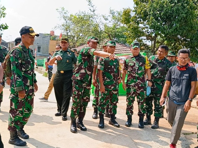Tinjau Lokasi TMMD 116 di Wilayah Kodim 0507/Bekasi, Tim Wasev Mabes TNI AD Apresiasi Kinerja Satgas