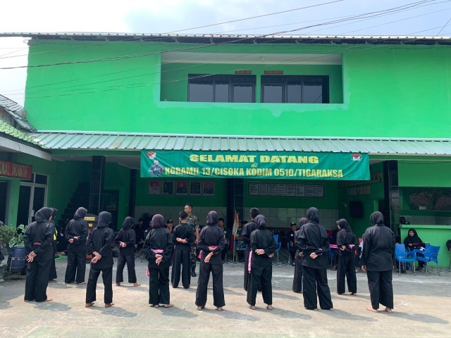 Koramil 13/ Cisoka Kodim 0510 / Tigaraksa Pererat Tali silaturahmi dengan Perguruan (PSHT)