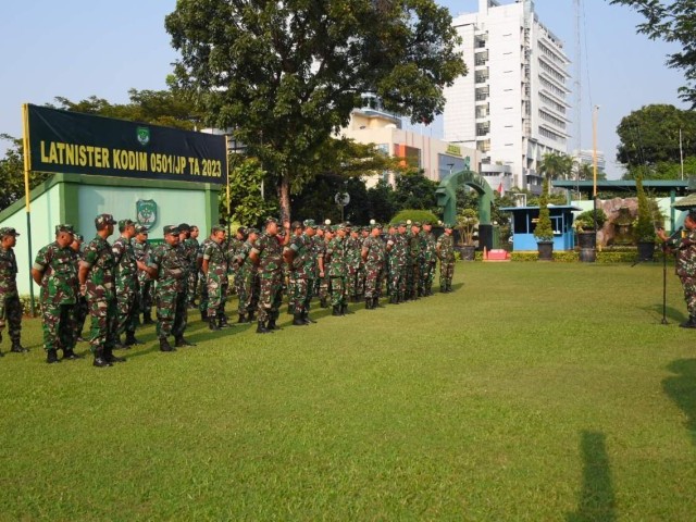 Kodim 0501/JP Melaksanakan Latnister 2023