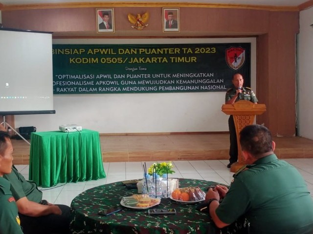 Kodim 0505/JT Gelar Binsiap, Wujudkan Optimalisasi Profesional Apkowil dan Puanter