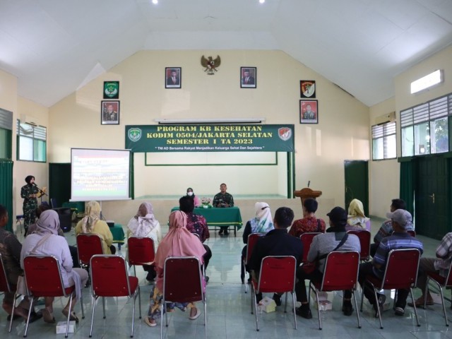Kodim 0504/JS Gelar Program KB Kesehatan Semester I Th. 2023
