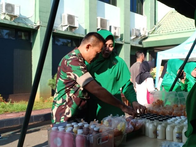 Tingkatkan Home Industri, Kodim 0505/JT Gelar Bazar UMKM