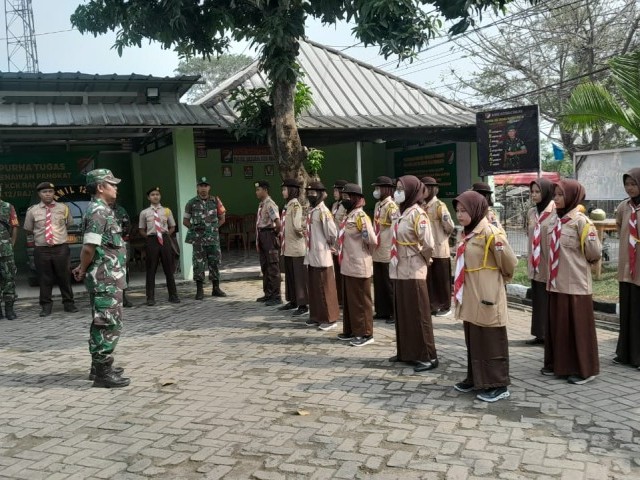 Bati Tuud Koramil 12/Rajeg Berikan Pembinaan Pramuka Saka Wira Kartika