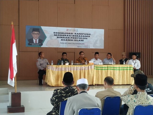 Danramil 14/Panongan menghadiri pembukaan Sosialisasi Kampung Moderasi Beragama