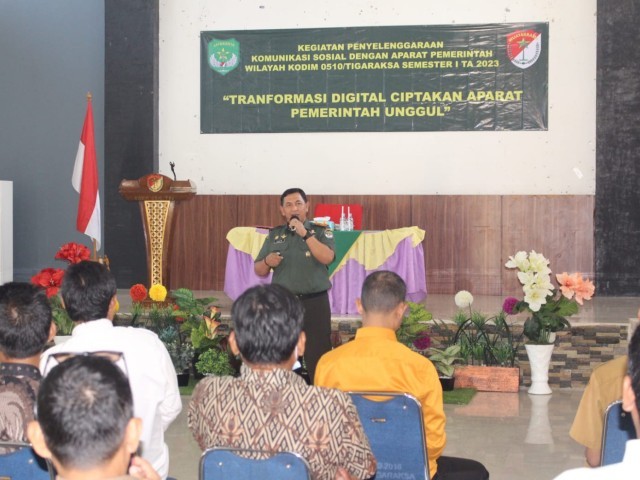 Kodim 0510/Tigaraksa Komsos Bersama Aparat Pemerintah, 