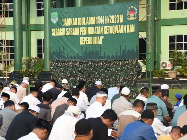 Rindam Jaya Gelar Shalat Idul Adha di Mako Rindam Jaya