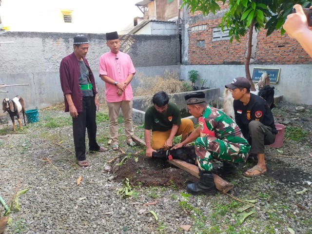 Rayakan Idul Adha 1444 H Koramil 04 Cengkareng Potong Hewan Qurban