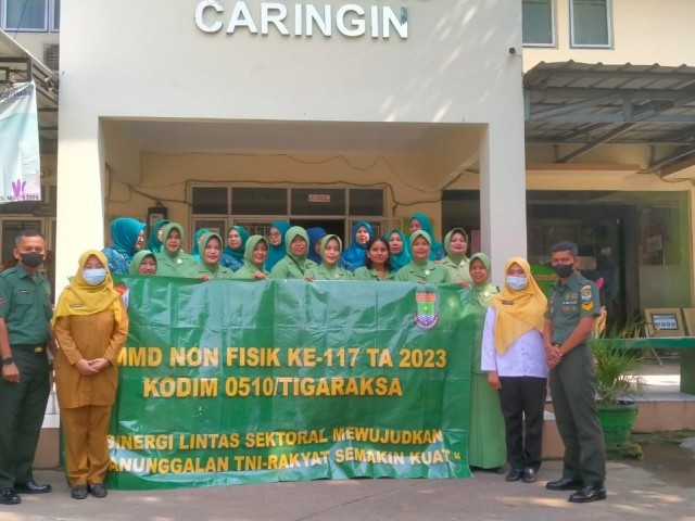 Satgas TMMD Gelar Kegiatan Non Fisik Penyuluhan KB di Caringin