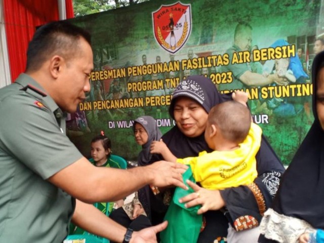 Peresmian Program TNI Manunggal Air Bersih Kodim 0505/JT di Pondok Kopi