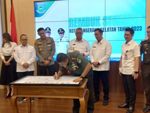 Dandim 0506/Tgr Bersama Forkopimda, Rembuk Stunting Tingkat Kota Tangsel Tahun 2023