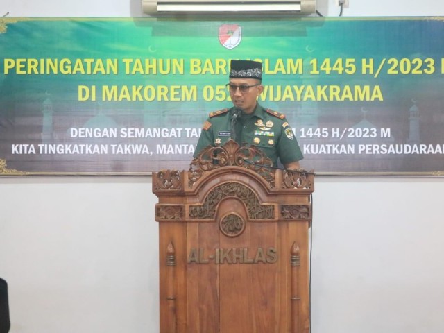 Korem 052/Wijayakrama, Menggelar Peringatan Tahun Baru Islam 1445 H/2023 M
