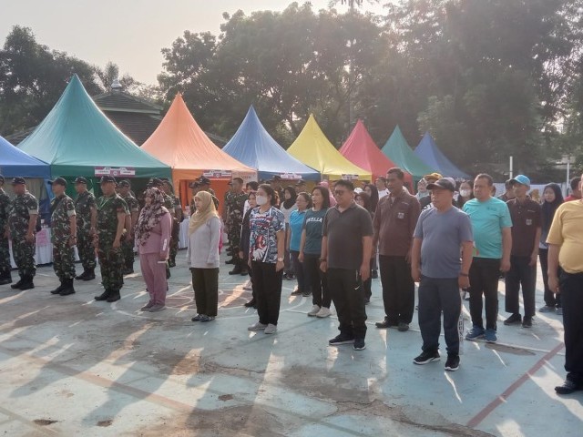Sinergitas Koramil 02/Matraman Bersama Personel MTT dan Tiga Pilar Gelar Olahraga Senam