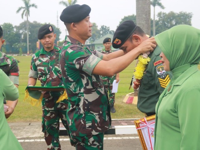 Danyonkav 9/SDK Pimpin Acara Tradisi Korps Pindah Satuan dan Pelepasan Personel Purna Tugas