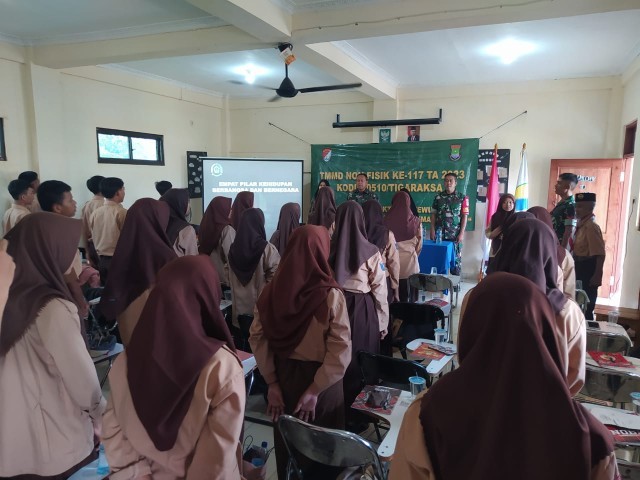 Dihari terakhir, TMMD Non Fisik 117 Kodim 0510/Tigaraksa berikan Penyuluhan Berbangsa Dan Bernegara