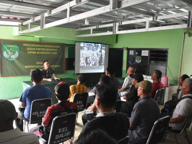 Perkuat Fungsi Teritorial, Koramil 08/JB Laksanakan Komunikasi Sosial bersama Komponen Masyarakat