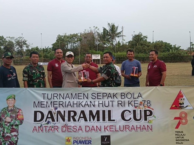 Sambut Hut RI Ke 78, Koramil 09/Mauk Gelar Sepak Bola Danramil Cup