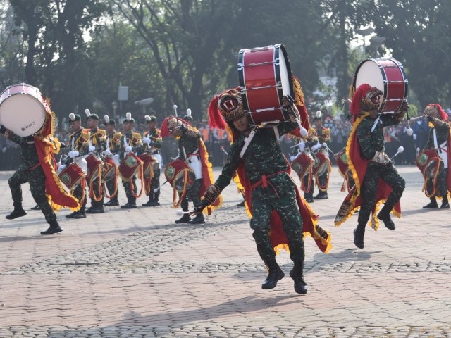 Penampilan Chanka Tajimalela Memeriahkan Upacara Bendera Dalam Rangka HUT RI Ke-78 Tahun