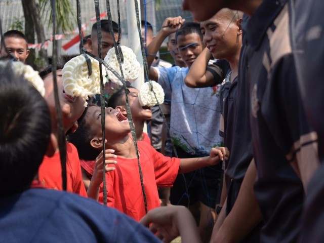 Menyemarakkan dan menyambut Hari Ulang Tahun Kemerdekaan Republik Indonesia Ke 78, Resimen Arhanud -1/Faletehan mengadakan berbagai lomba