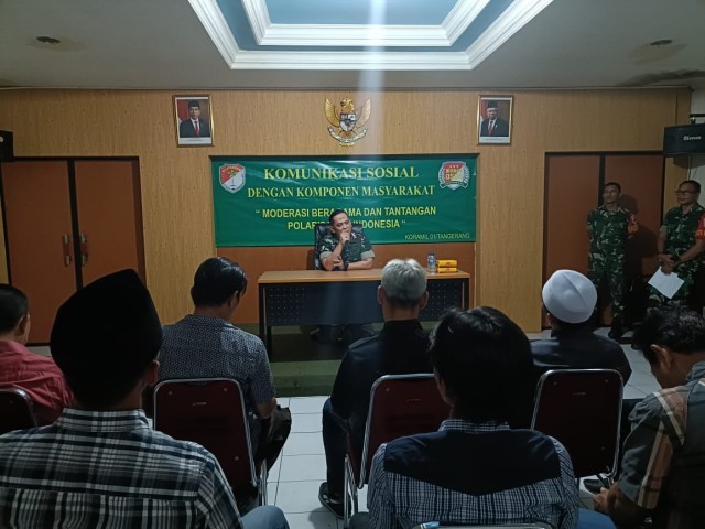 Komsos Koramil 01/Tgr Dengan Komponen Masyarakat