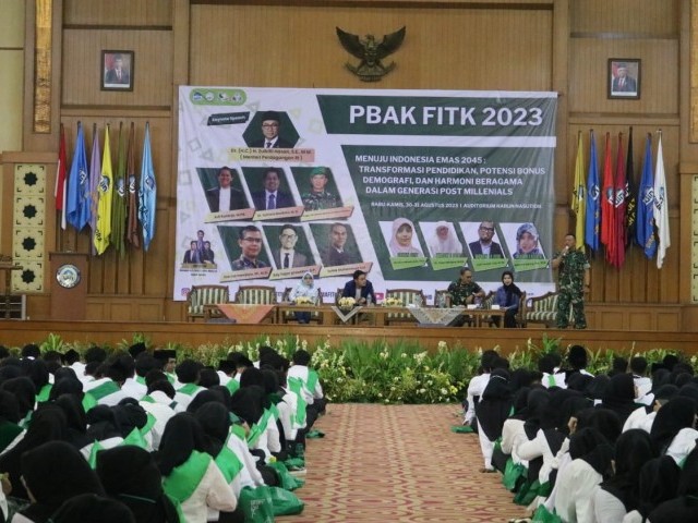 Kasrem 052/Wijayakrama, Menyampaikan Orasi Ilmiah Dalam Pembukaan Budaya Akademik dan Kemahasiswaan (PBAK) Hari Ke 3 UIN Syarif Hidayatullah Jakarta