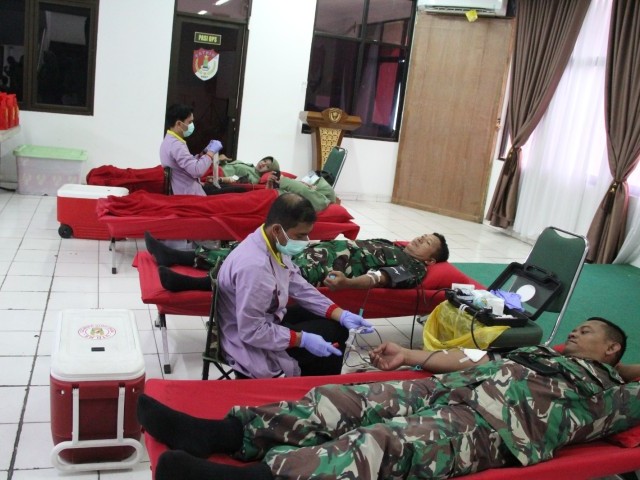 Bantu Ketersediaan Stok Darah, Kodim 0507/Bekasi Bersama RSPAD Gatot Soebroto Gelar Kegiatan Donor Darah