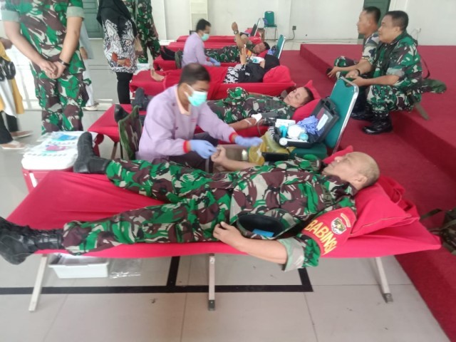 Kodim 0506/Tgr besama RSPAD Gatot Soebroto Gelar Donor Darah