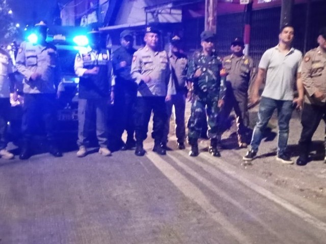 Cipta Kondisi, 10 Personil Koramil 01/TS Ikuti Apel dan Patroli Gabungan Tiga Pilar Tamansari
