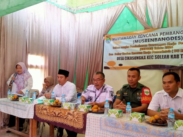 Dukung Pembangunan, Babinsa Koramil 13/Cisoka Hadiri Musrenbangdes