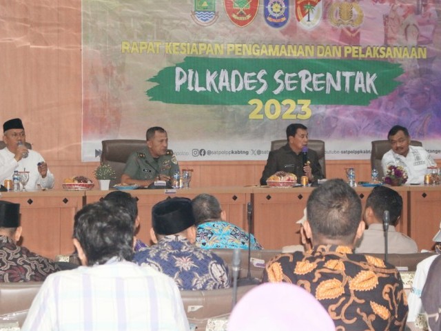 Kasdim 0510/Tigaraksa Hadiri Rapat Pengamanan Pilkades Serentak 2023