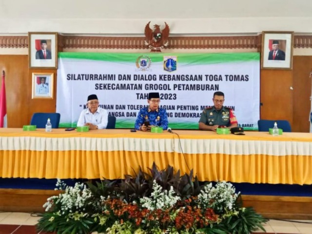Danramil 03/GP Hadiri Acara Silaturahmi dan Dialog Kebangsaan Toga Tomas Sekecamatan Grogol Petamburan