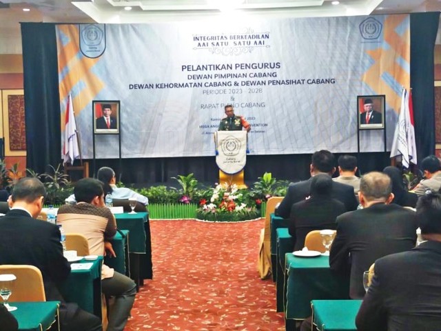 Danramil 03/GP Mayor Inf Manatap Rajagukguk Beri Pesan Moral Soliditas Saat Hadiri Pelantikan Pengurus DPC Asosiasi Advokat Indonesia Kota Jakarta Barat