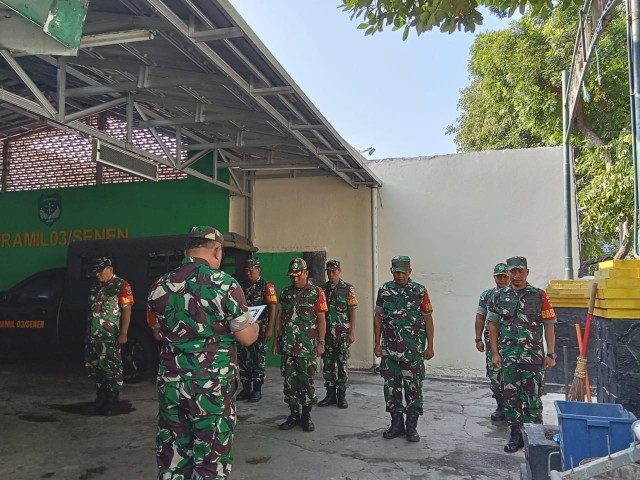 Danramil 03/Senen Berikan Arahan Pada Apel Pagi Seluruh Anggota Koramil