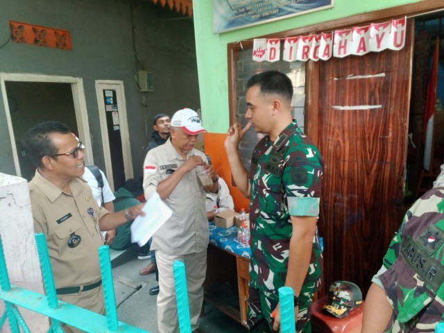 Tekan Penurunan Stunting, Danramil 08/Johar Baru Hadiri Launching Pemberian Bantuan PMT dan CSR