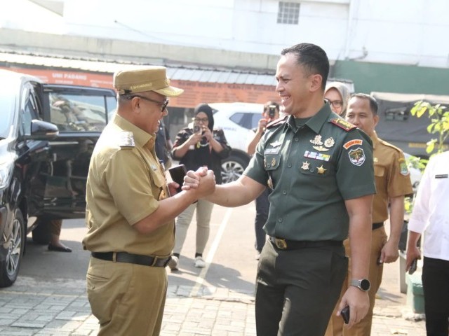 Dandim 0507/Bekasi Beserta Staf Jajaran Sambut Kedatangan Pj. Wali Kota Bekasi Dalam Rangka Kunjungan Kerja