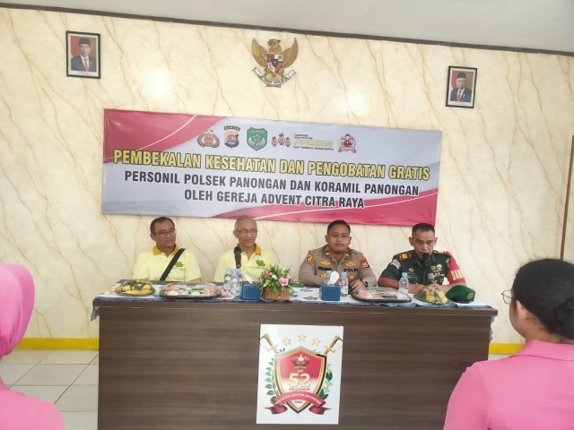Gereja Advent Citra Raya Berikan Pembekalan Kesehatan dan Pengobatan Gratis Untuk TNI-Polri