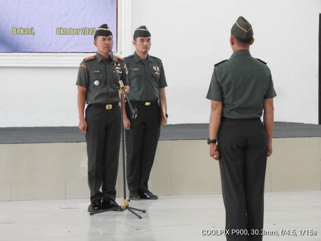 Dandim 0509 Gelar Corp Raport Kenaikan Bintara Tamtama