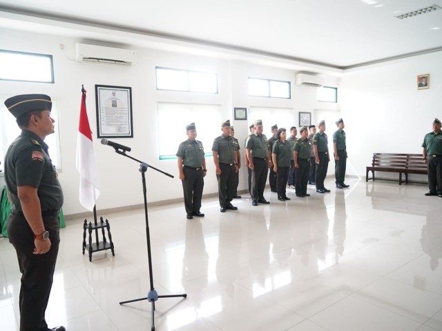 Kapendam Jaya Pimpin Korps Raport Kenaikan Pangkat Personil Pendam Jaya