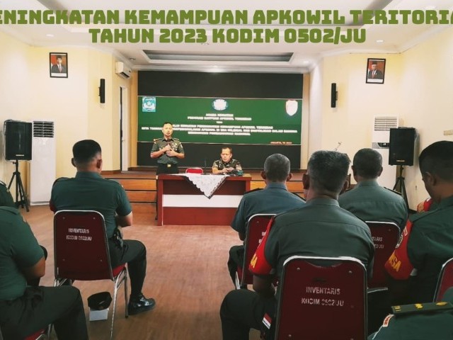 Kodim 0502/JU Gelar Kegiatan Peningkatkan Kemampuan Apkowil Teritorial