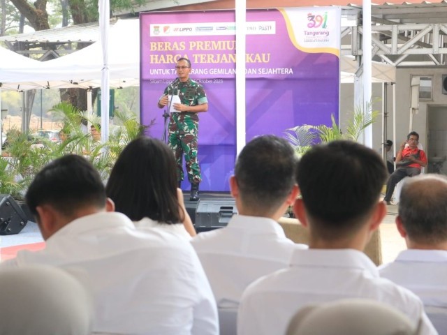 Danrem 052/Wijayakrama Memberikan Sambutan Pada Acara PT. Lippo Karawaci Mendukung Penyelenggaraan HUT Kab. Tangerang