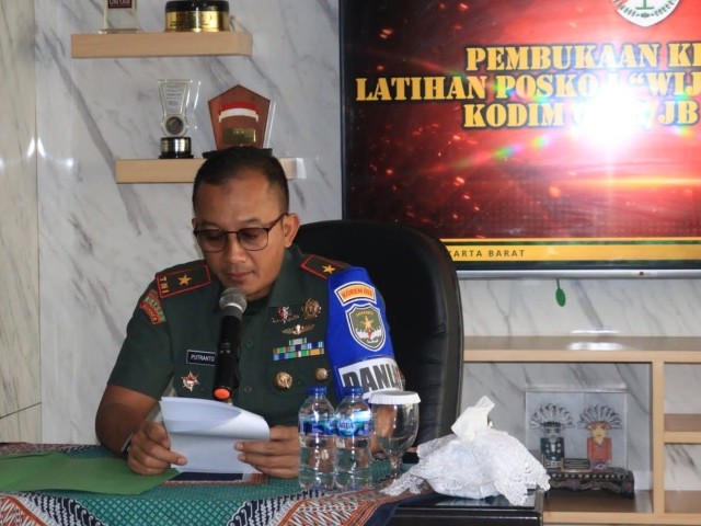 Danrem 052/Wijayakrama Buka Kegiatan Latihan Posko 1 Kodim 0503/Jakarta Barat