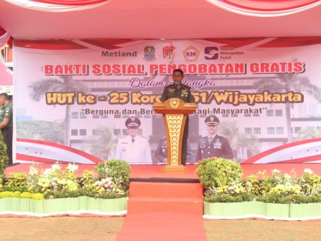 Bakti Sosial HUT Ke-25 Tahun Korem 051/Wijayakarta