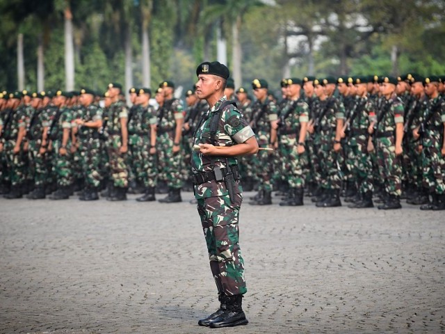 Apel Gelar Pasukan Pengamanan Pemilu 2024, Danbrigif 1/Jayasakti Pimpin Pasukan Pengamanan
