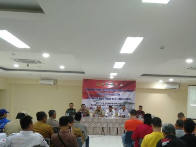 Danramil 01/Tamansari Hadiri Silaturohmi Penyelenggara Pemilu dan Pengurus Partai Peserta Pemilu Tahun 2024