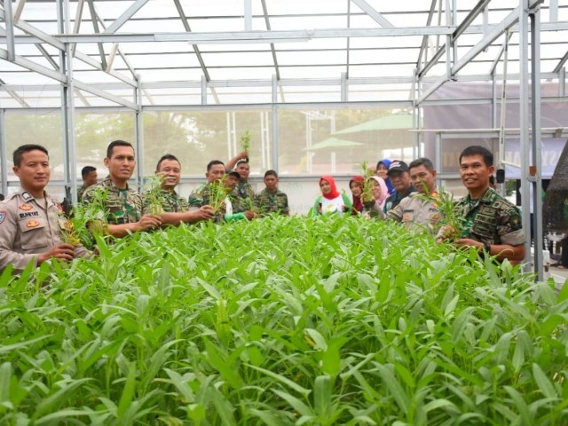 Dandim 0501/Jakarta Pusat Mengikuti Pencanangan Urban Farming Serentak dan Terpusat TA 2023 se-Jajaran Kodam Jaya