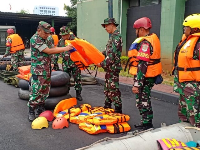 Kodim 0505/Jakarta Timur Gelar Apel Kesiapsiagaan Gulben Banjir