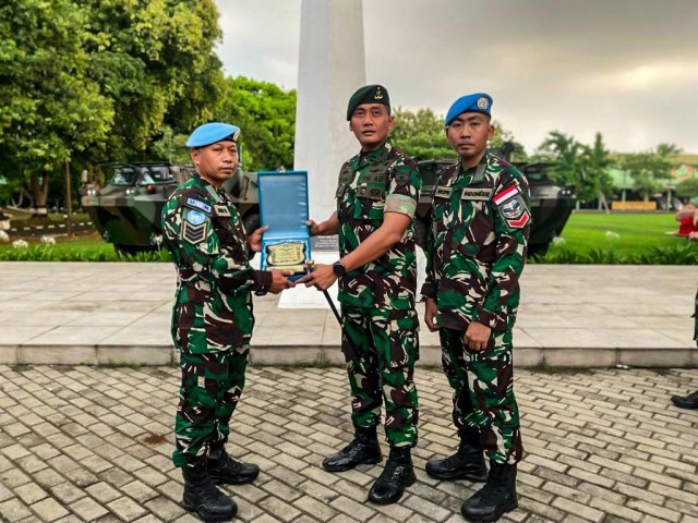 Acara Penerimaan Warga Baru, Satgas KIZI dan Korp Raport Pindah Satuan Yonif 201/Jaya Yudha