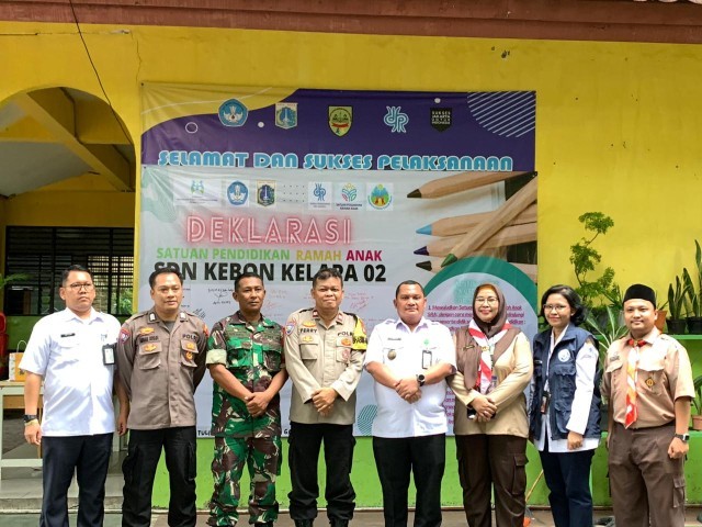 Babinsa Koramil 04/Gambir Menghadiri Deklarasi Sekolah Ramah Anak dan Kampanye Anti Bully