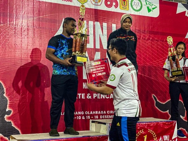 Prajurit Yonif 201/JY Raih Juara II Umum Kategori TNI Polri Kejuaraan Internasional UNJ Martial Art Competition Karate