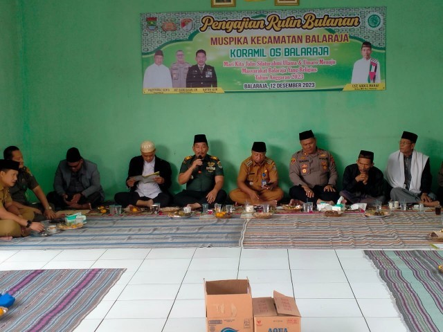 Bersama Muspika, Koramil 05/Balaraja Gelar Pengajian di Markas Koramil