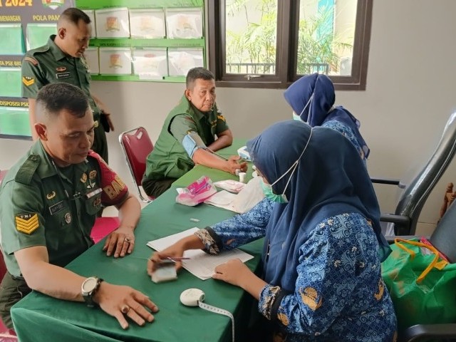 Kerjasama Koramil 07/Pdk Aren dan UPT Puskesmas Parigi : Kesehatan Personil Jadi Prioritas Utama